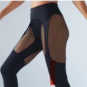 Savage Fenty sexy Black Mesh cutout panel Leggings